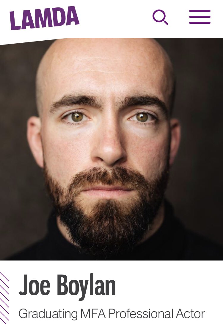 J_Boylan's tweet image. Shameless self promote but I’m “live” on the LAMDA graduate page - lamda.ac.uk/students-alumn… @LAMDAdrama 
Check it 👀👀👀