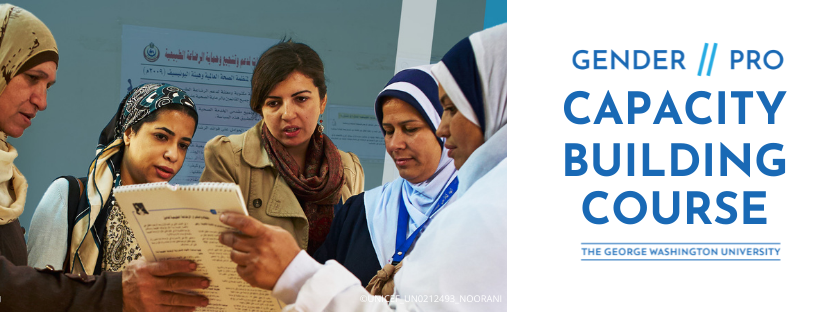GWUGlobalWomen's tweet photo. #ICYMI There is still time to apply to the next cohort of our #GenderPro Capacity Building course! The deadline for applications is this week - November 12th. You can apply here: https://t.co/HgrUAaSGDI https://t.co/XhGbW7QyRA
