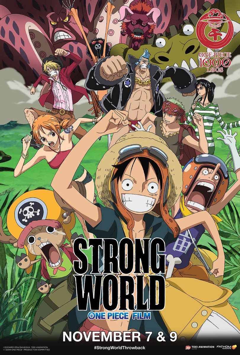 ToeiAnimation's tweet photo. TONIGHT is your last chance to experience an incredible Straw Hat adventure on the BIG SCREEN!
One Piece Film: Strong World (sub), along with the short, One Piece: Mugiwara Chase, arrives tonight across the US! 
Click for tickets 👉 https://t.co/0fi3YRG2n0 
#StrongWorldThrowback https://t.co/3HwilC00Q0
