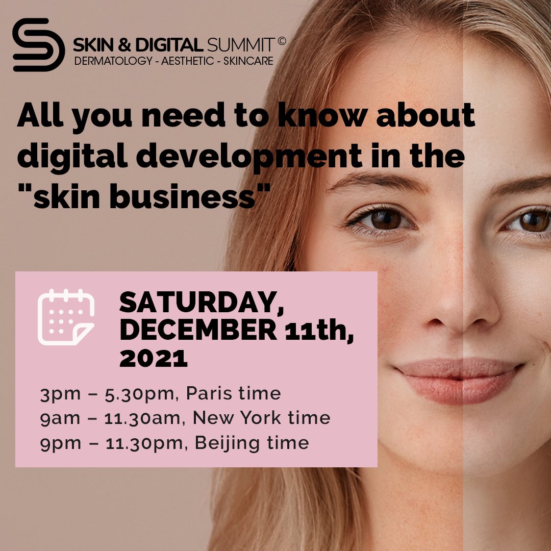 Skin digital summit, vía <a href="/ducrest/">Dominique du Crest</a> 

You can register for free!!!! 🔝🔝🔝
Cc <a href="/julianconejomir/">Julián Conejo-Mir</a> <a href="/Desaze/">David Saceda Corralo</a> <a href="/DraHermosaG/">Ángela Hermosa</a> <a href="/dermAlegre/">Adrián Alegre</a> <a href="/dra_njimenez/">Natalia Jiménez-Dermatóloga</a> <a href="/DrOrtegaQuijano/">Daniel Ortega Quijano</a> @DrRamonGrimalt 

skindigitalsummit.com