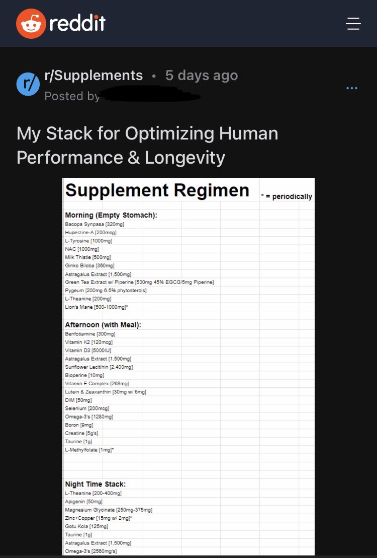 I am begging the reddit supplements community to simply get foodpilled