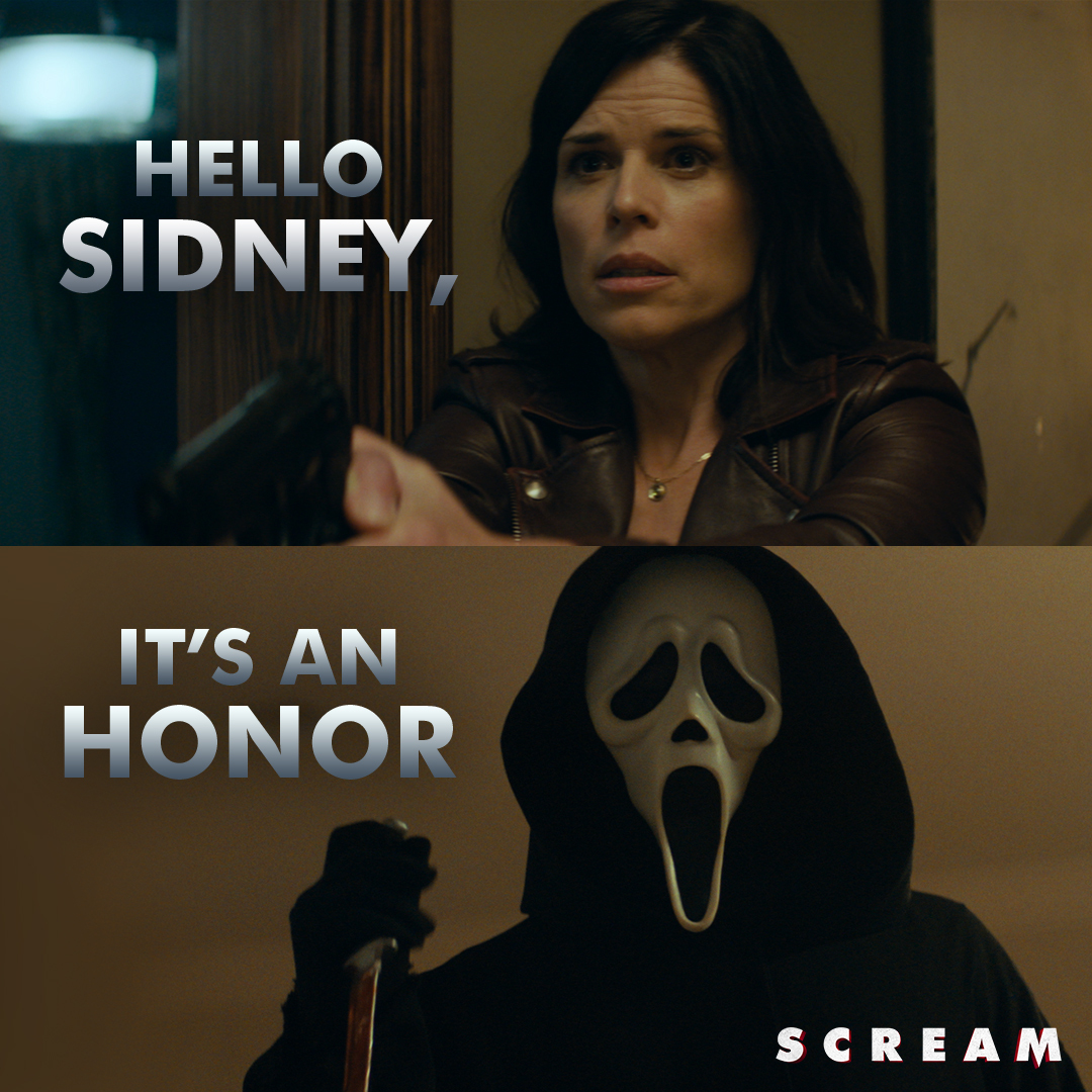 ScreamMovies's tweet photo. Get ready for a bloody reunion. #ScreamMovie comes to theatres January 14, 2022. https://t.co/2PjBJ1c90T