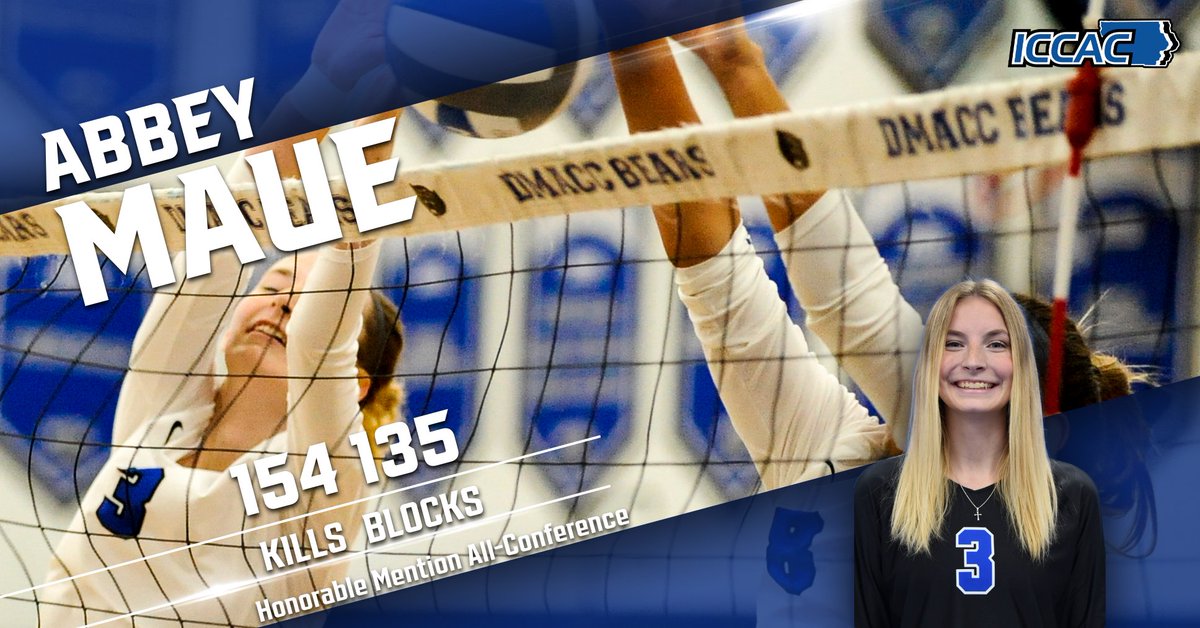 Abbey Maue | Honorable Mention All-Conference 

<a href="/DMACCVB/">DMACC Volleyball</a> @DMACCNews