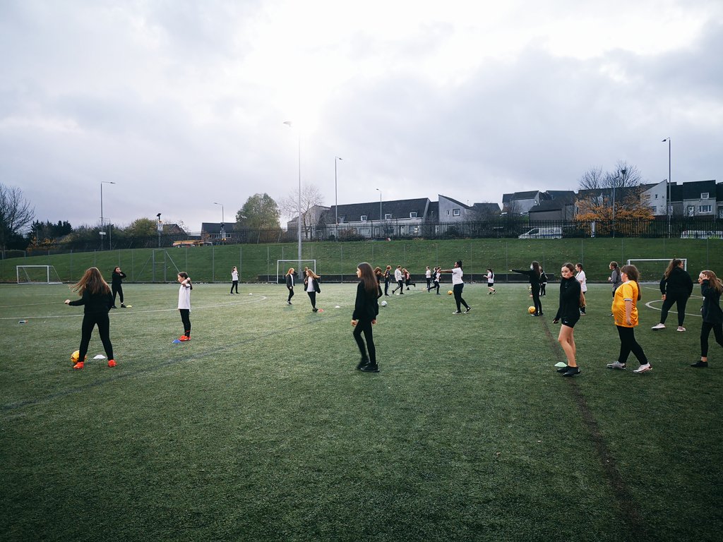 #ActiveGirlsDay 'aims to show girls of all ages the joy of being active.' Thanks to the brilliantly organised event by @miss_telfordPE last week, we had amazing numbers at Girls Football⚽ Over 30 girls from S1 & S2 g tonight 💃🏼🤸🏿‍♀️👭🏻 #thingsyoulovetosee