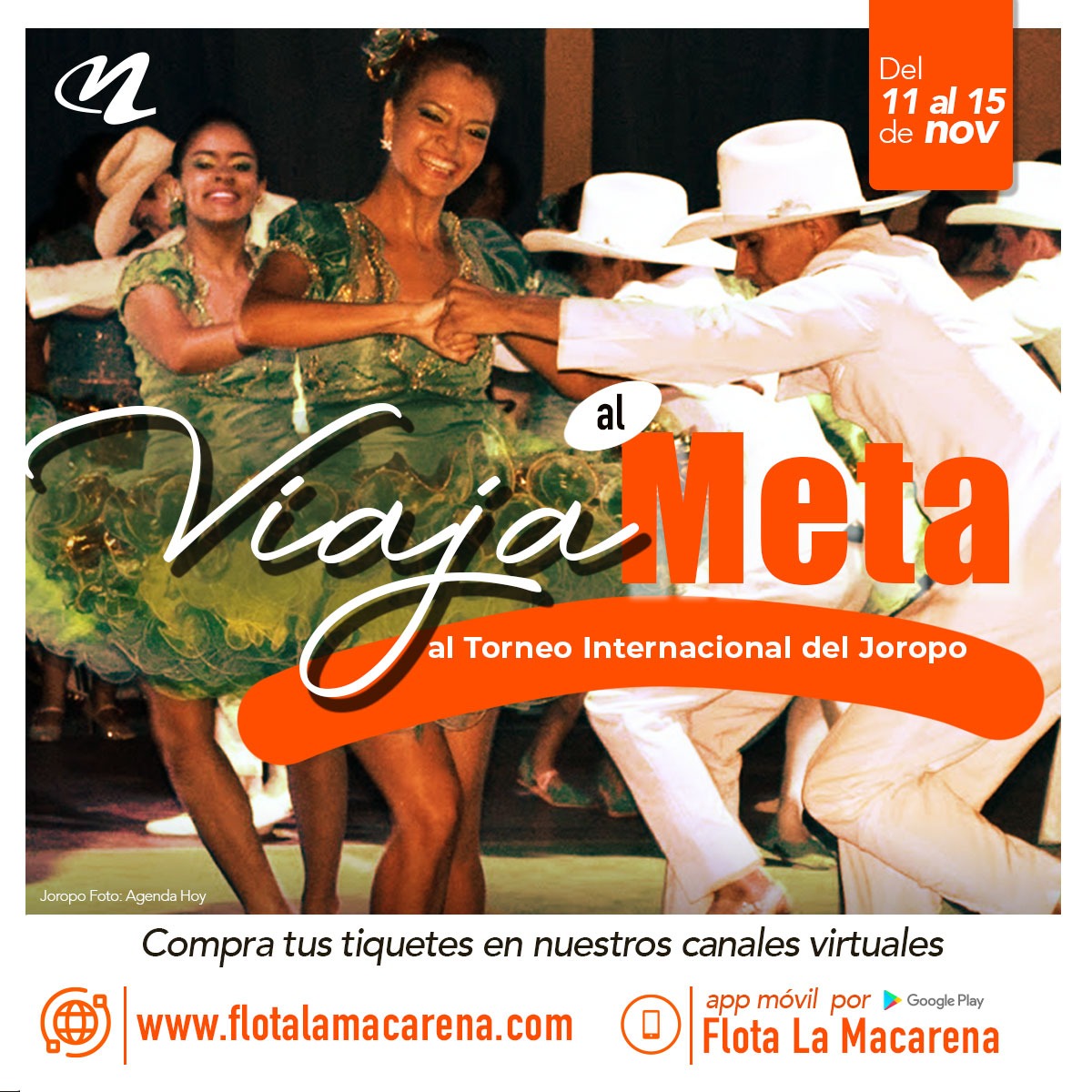 ¡Tu próximo destino es el llano! 
Viaja al departamento del Meta desde nuestra <a href="/TerminalBogota/">Terminal de Transporte de Bogotá</a> y disfruta del Torneo Internacional del Joropo, uno de los eventos más importantes de nuestro país. #EnBusPorColombia <a href="/FlotaLaMacarena/">Flota La Macarena</a>