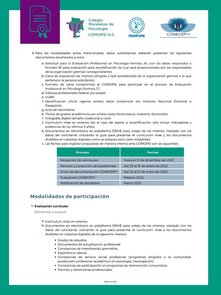 comopsiac's tweet photo. 2da Convocatoria de Certificación Profesional en Psicología
¿Eres profesional en psicología y te quieres certificar?
Envía un correo a contacto@comopsi.mx e inicia tu proceso de registro.
#comopsi #Psicologia #certificacion https://t.co/gRLBcwutMv