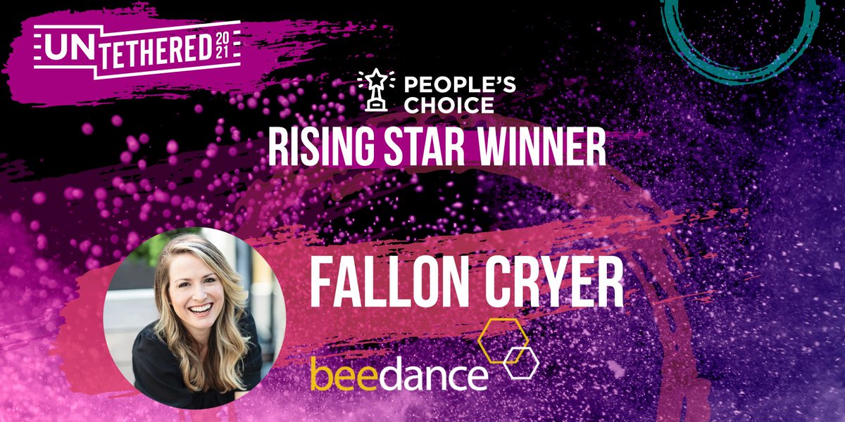Congratulations <a href="/FallonCryer/">Fallon Cryer</a> for winning the #UNTETHERED2021 People's Choice Rising Star Award! Keep shooting for the stars and pushing the industry forward. Congrats! #eventprofs #risingstar #events