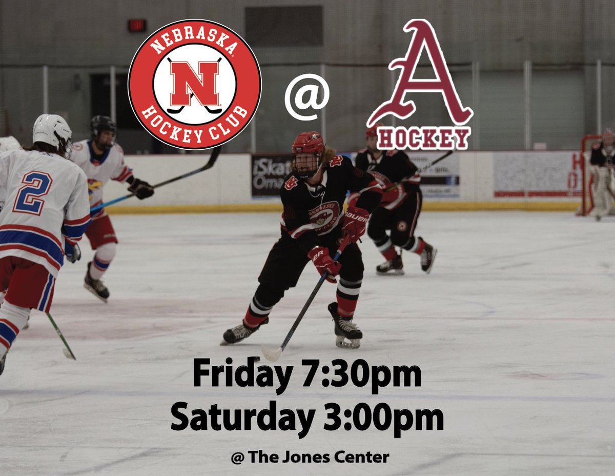 HuskerHockey's tweet photo. Your Huskers are on the road this weekend as they travel to Fayetteville, Arkansas to take on @RazorbackMHClub on Friday Nov. 12th at 7:30pm and Saturday Nov. 13th at 3:00pm. Roll 'Skers.
#GBR #Huskerhockey https://t.co/piTj1bfiml