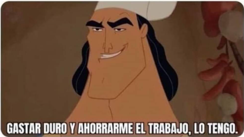 Mi mamá: Hijo, ya sabes, trabaja duro y no gastes, ahorra.
Yo: