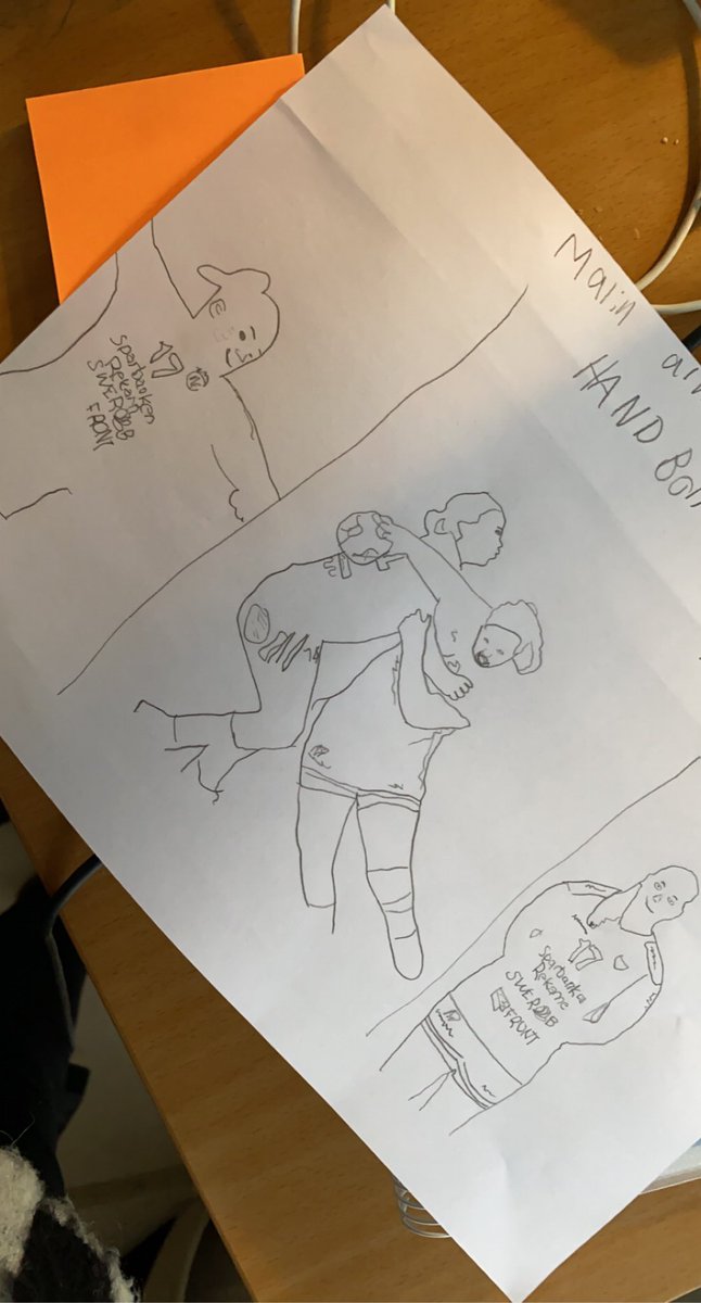 malinalmqvist's tweet photo. Några elever har kommit på att man kan googla Malin Almqvist handboll och så kan man rita av bilderna, nivån är 👍🏼:-):-) https://t.co/dAsEkdFhRG