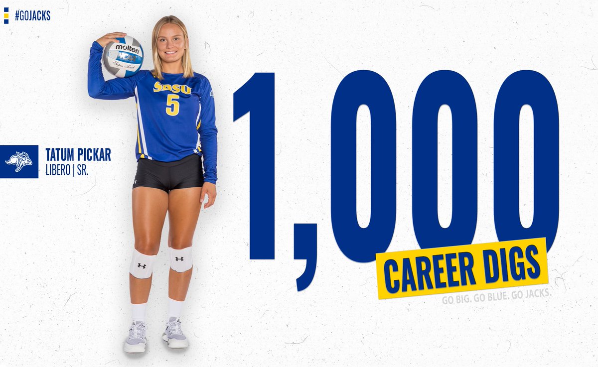 Congratulations to Tatum Pickar on reaching 𝟭,𝟬𝟬𝟬 𝗰𝗮𝗿𝗲𝗲𝗿 𝗱𝗶𝗴𝘀 over the weekend! 🎉

#GoJacks 🐰