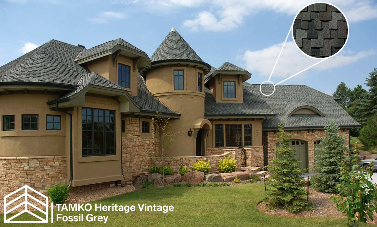 RoofleOfficial's tweet photo. Striking depth. Angular lines. The
naturally deep shadows of Heritage Vintage shingles
portray the look of real wood shakes. 🤩🏡 #roofle #roofingmadesimple https://t.co/HQicLSsaVL