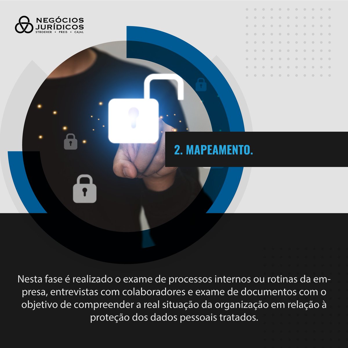 NegociosJur's tweet photo. 💡 Você sabe como se adaptar à LGPD?
É cada mais urgente o entendimento e adequação da Lei Geral de Proteção de Dados pelas empresas.
✅ Pensando nisso, elaboramos este passo a passo para a realização de um Projeto de Conformidade à LGPD. Arraste para o lado e leia!
++ https://t.co/CrwCeYN5OB