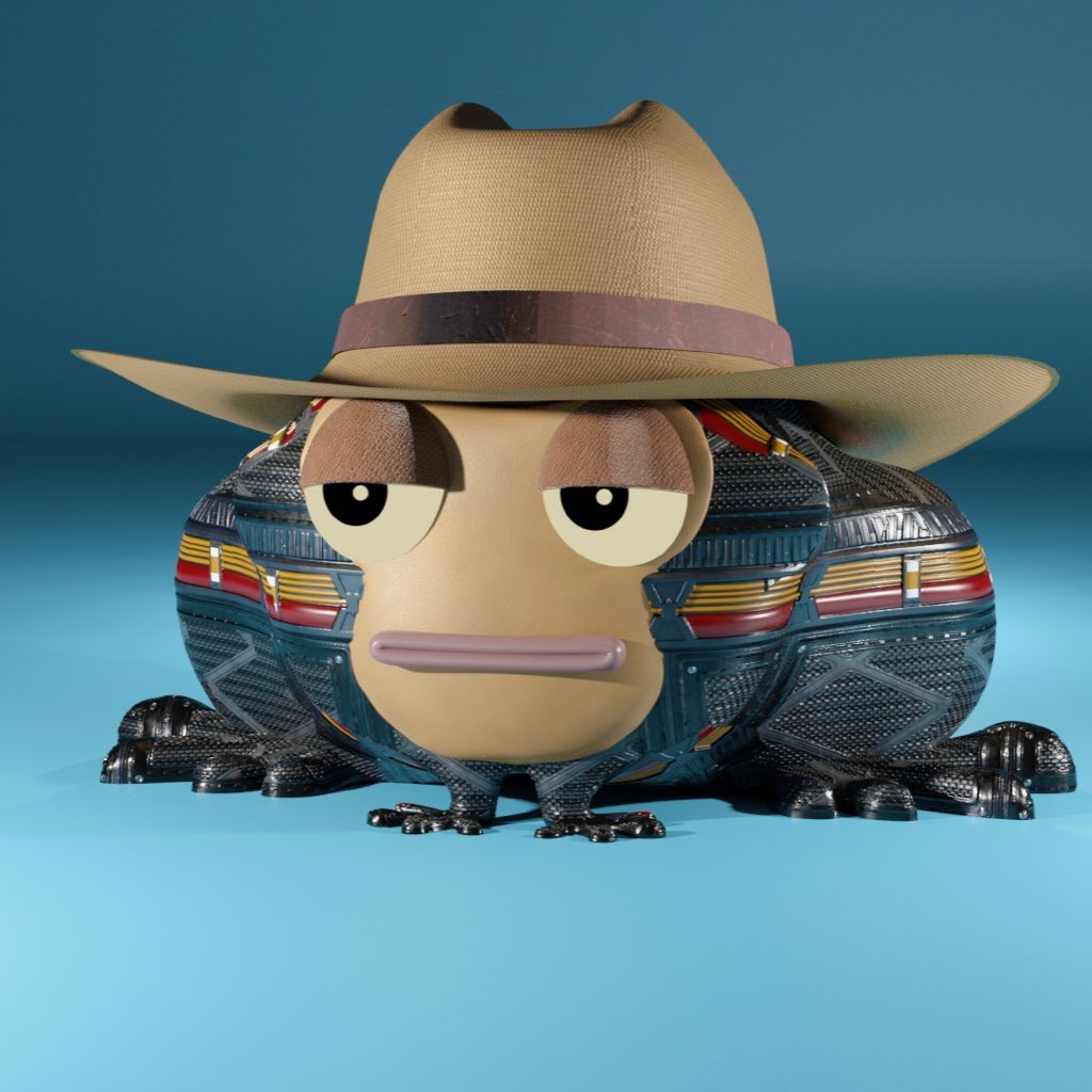 Get off your robot horse and drink yourmilk cowtoad!

Robots, cowboys, Toadz, apes, punks!!!! Madness

This isn’t even the strangest toad in the collection.

Find more here: opensea.io/collection/pun…

#nft #NFTCommunity #nftcollector #nfts #nftcollector <a href="/opensea/">OpenSea</a>