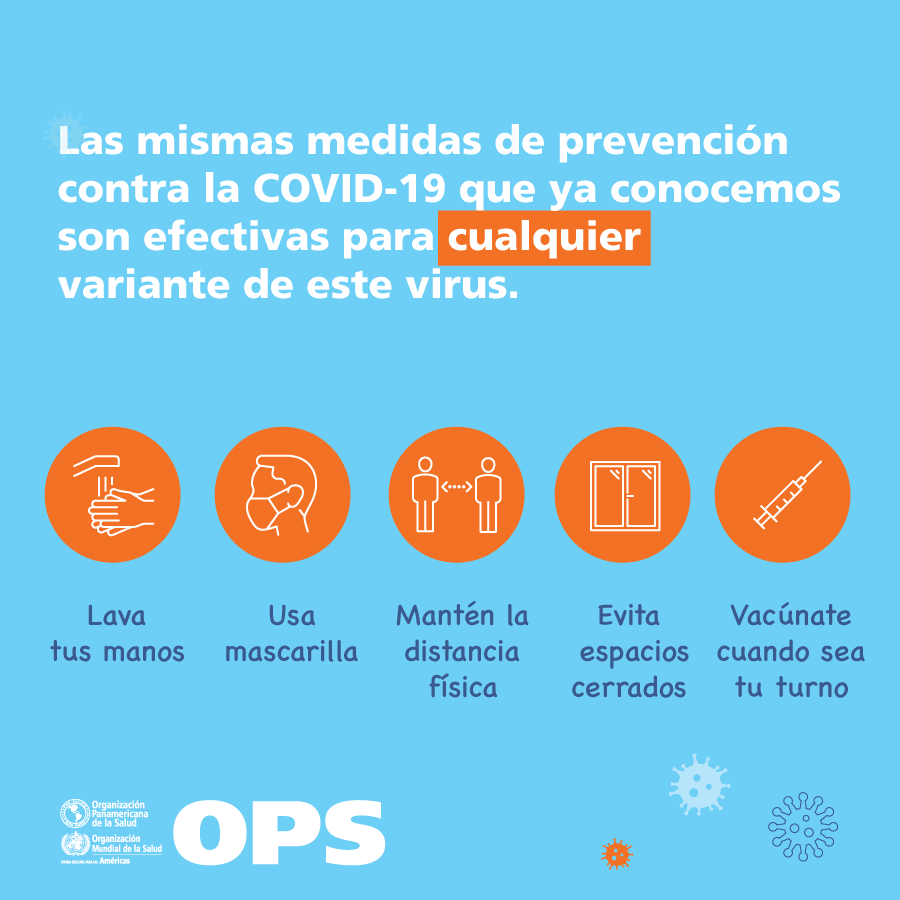 Ops_Paraguay's tweet photo. ¿Sabías 🤔 que las mismas medidas de prevención contra la COVID-19 🦠 son efectivas para la #VarianteMu o cualquier otra? Lavate las ✋🏼🤚🏾 con 💦 y 🧼, ️usá tu 😷 y mantén la 🚶🏽♀-- 🚶♂ . #VariantesCOVID19 https://t.co/o6gtI2eKat