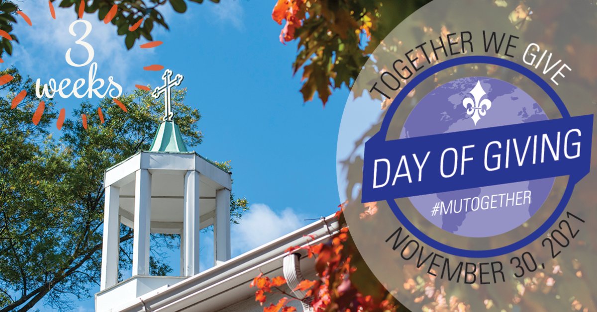 marymountu's tweet photo. We're counting down to Marymount's Day of Giving!
In just three weeks, we're hosting the 24-hour, University-wide celebration 💙 Join us in supporting #MUTogether! More info on how to donate at https://t.co/24eTU3shL1. https://t.co/zUv7IKZpYA