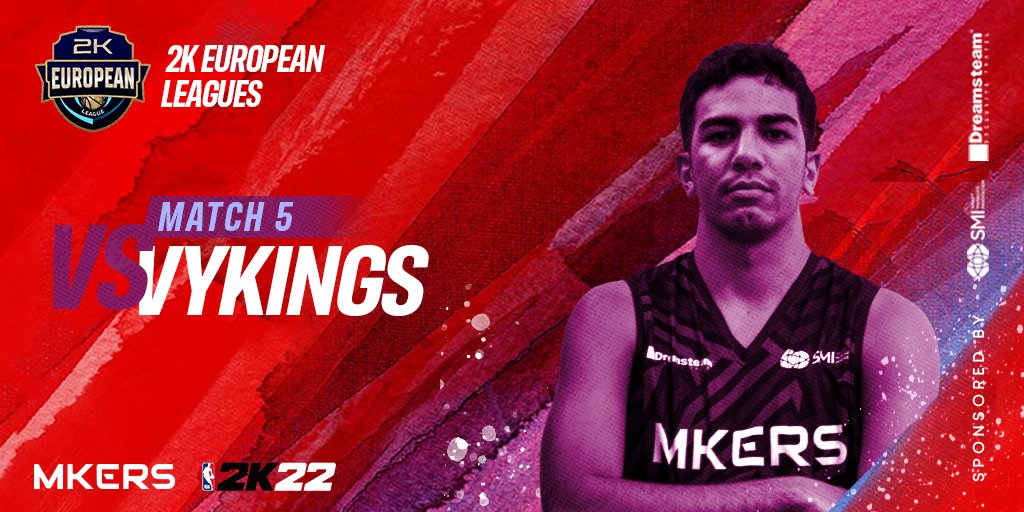 mkersofficial's tweet photo. 2k EUROPEAN LEAGUES / MATCH #5
 #NBA2k22 

🆚@VykingsClub
🕥22:30
📺https://t.co/1RIfFLVPJ7
🎙️@SweetChinMusig8  &amp; @Duduc_2k

#GoMkers #MkersArmy #NBA2k22  #2KEUML https://t.co/5V6hjaXZ5J
