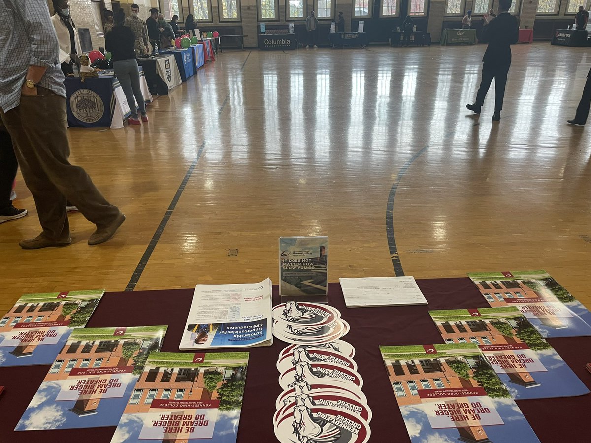 KKCRecruiterJG's tweet photo. Having a great time sharing information on @KK_College at the Senior College Fair at Christian Fenger Highschool. @KKCEnrollment @KKCADMISSION @ChiCityColleges #KKCDifferenceMaker🐴 https://t.co/c8gM0Jmlbp