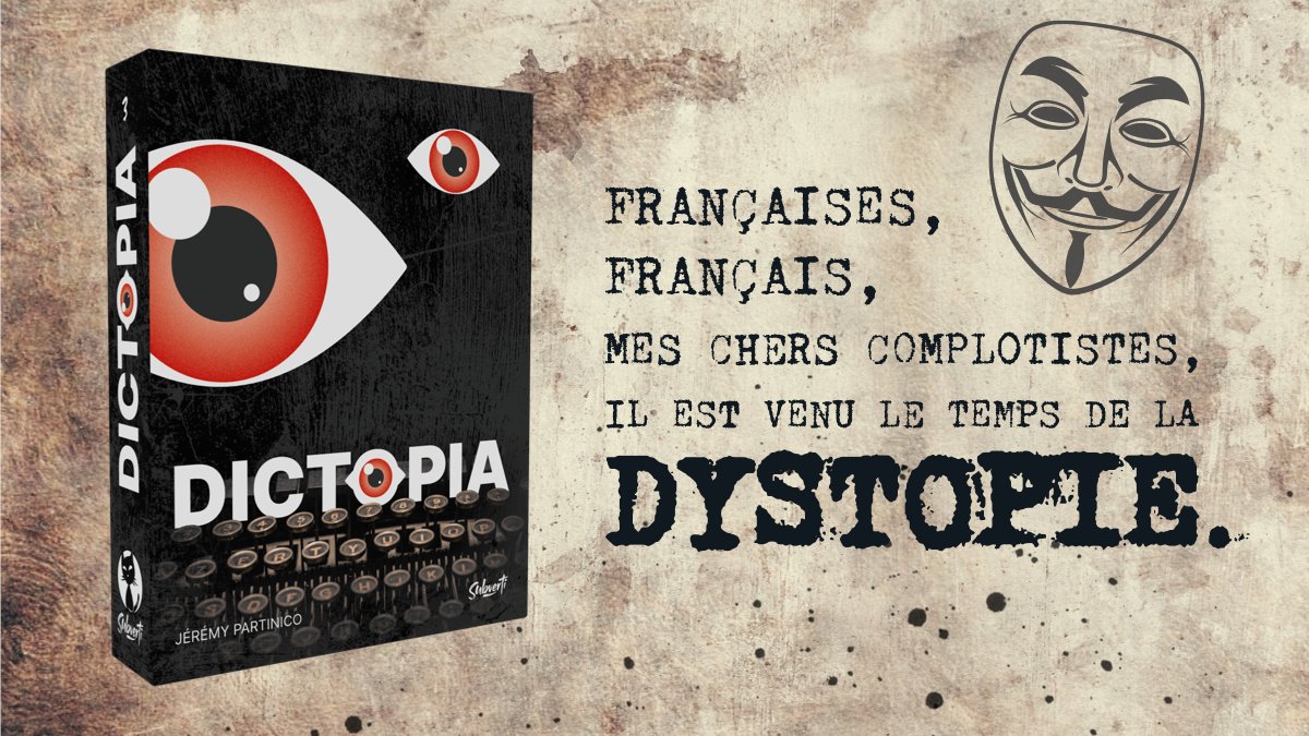 SubvertiGames's tweet photo. Françaises, français, Il est venu le temps de la dystopie ! Masques pour tout le monde, embarquez dans un univers totalitaire où le langage est manipulé, où la censure règne en maître... 👁️
⏳ J - 7 https://t.co/MpFsVnvoYb
#Macron20h #covid19 #3emedose #dystopie #dictopia https://t.co/ijFM5wWUq7