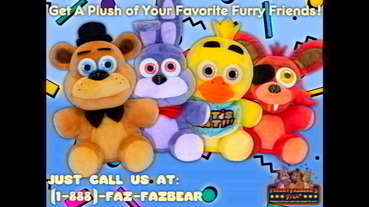 Fazbear1977's tweet photo. Hey Kids! Would you like a Plush of your Favorite Furry Friends? Visit A Freddy Fazbear's Pizza Near You! Or Dial (1-888)-FAZ-FAZBEAR to See how you can bring your Furry Friends right to your Home!
©FazbearEntertainment1993 https://t.co/IxD8NBybTT