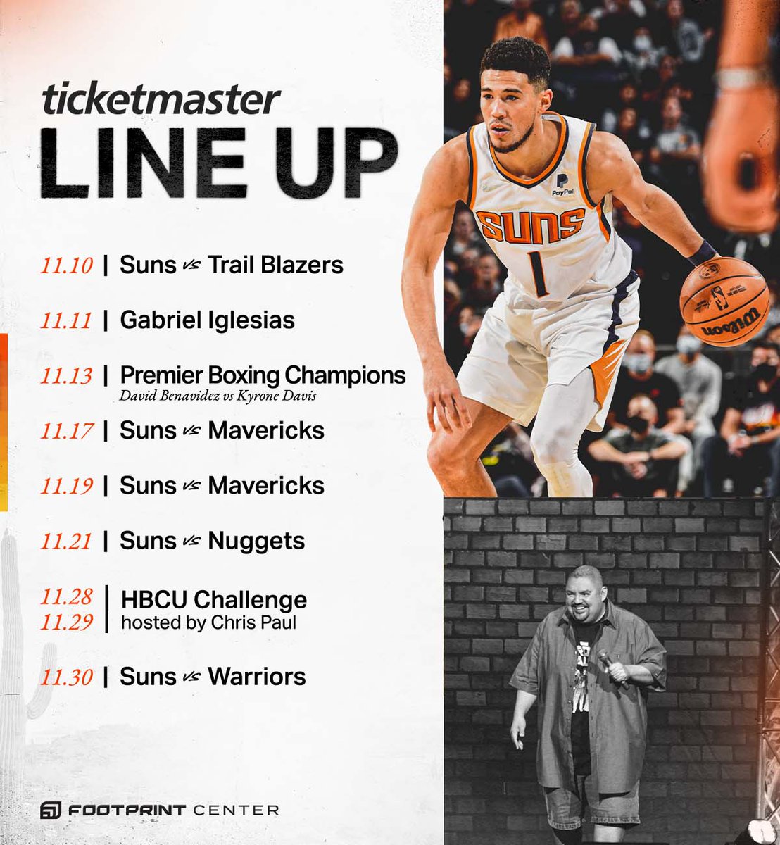 Suns's tweet image. What's happening in our house!

@Ticketmaster | @FootprintCNTR