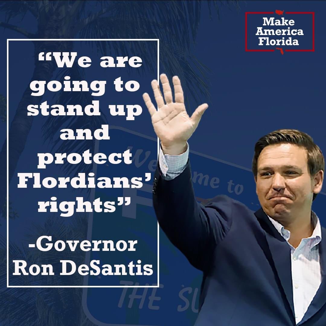 MakeAmericaFla's tweet image. Florida is going to fight to protect its Citizens from massive federal overreach.  It is time to Make America Florida!