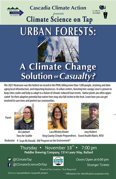 Join the postdoc in our lab at the next Climate Science on Tap event in Seattle, November 18th! 'Urban forests: a climate change solution or casualty?' strangertickets.com/events/1158184…