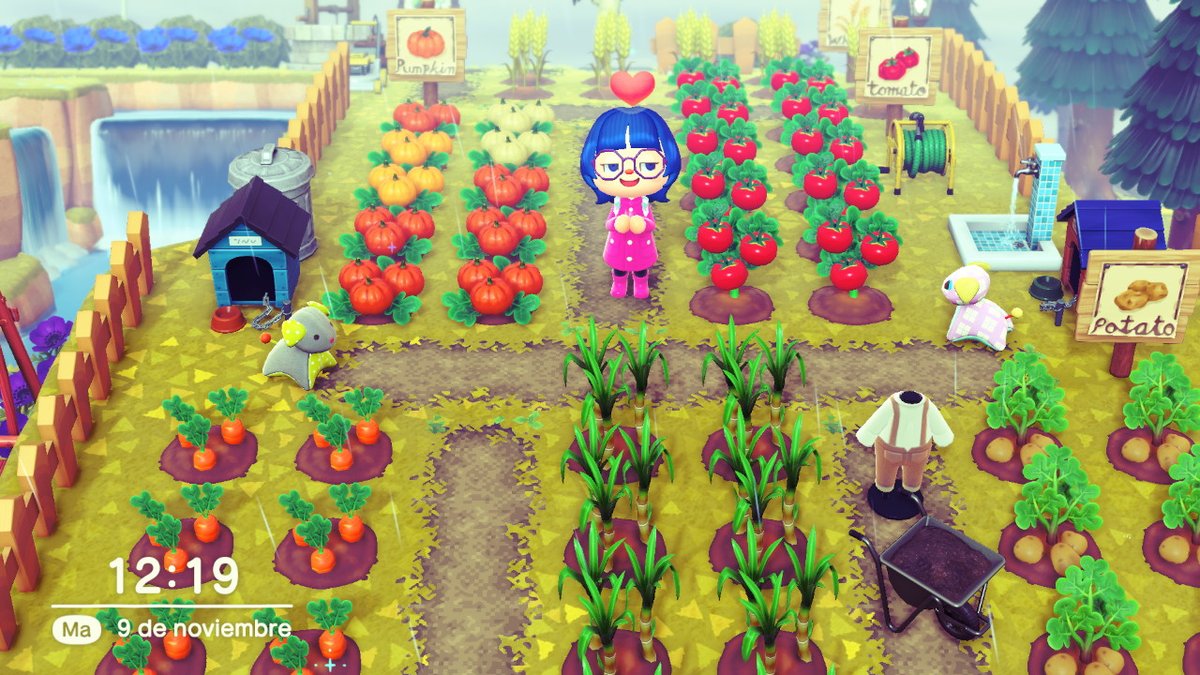 AcnhEsther's tweet photo. Hoy en #BlueIsland tuvimos un día pasado por agua que nos ayudo a que verduras y hortalizas creciesen y... (1) #AnimalCrossing #ACNH #NintendoSwitch https://t.co/aCv4H67HmU
