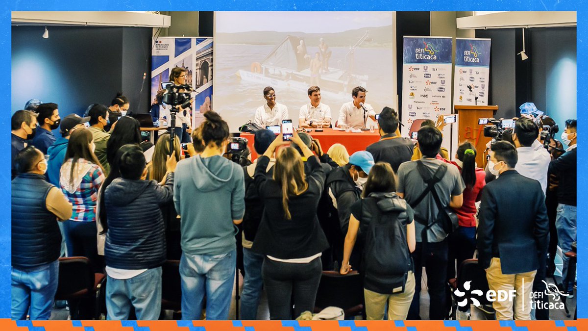 EDF_Sport's tweet photo. ⚡ J-1 Défi Titicaca ⚡
Demain, @TCurin notre nageur du Team EDF, @MaliaMetella et @MatthieuWitvoet se lanceront dans le grand bain 💦 Leur défi fou de traverser le Lac Titicaca à la nage et en toute autonomie débute ce mercredi à 13h (🇫🇷) ! Encouragez-les 💬⬇️🔥 #EnergieduSport https://t.co/HeKUOBUgmf