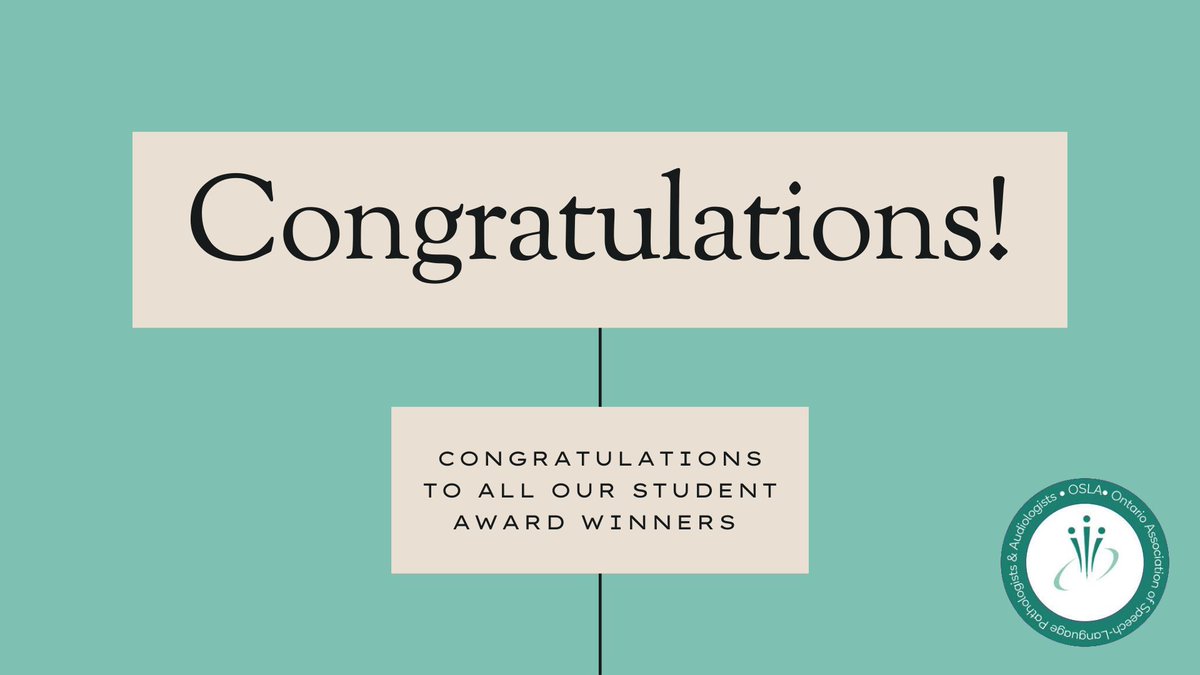 As we confer our annual awards, here at #OSLA, we also want to recognize the future of our profession with our Student Awards.

Join us in congratulating all our #studentwinners! Find out more about them and our other award winners. bit.ly/3F15QJn