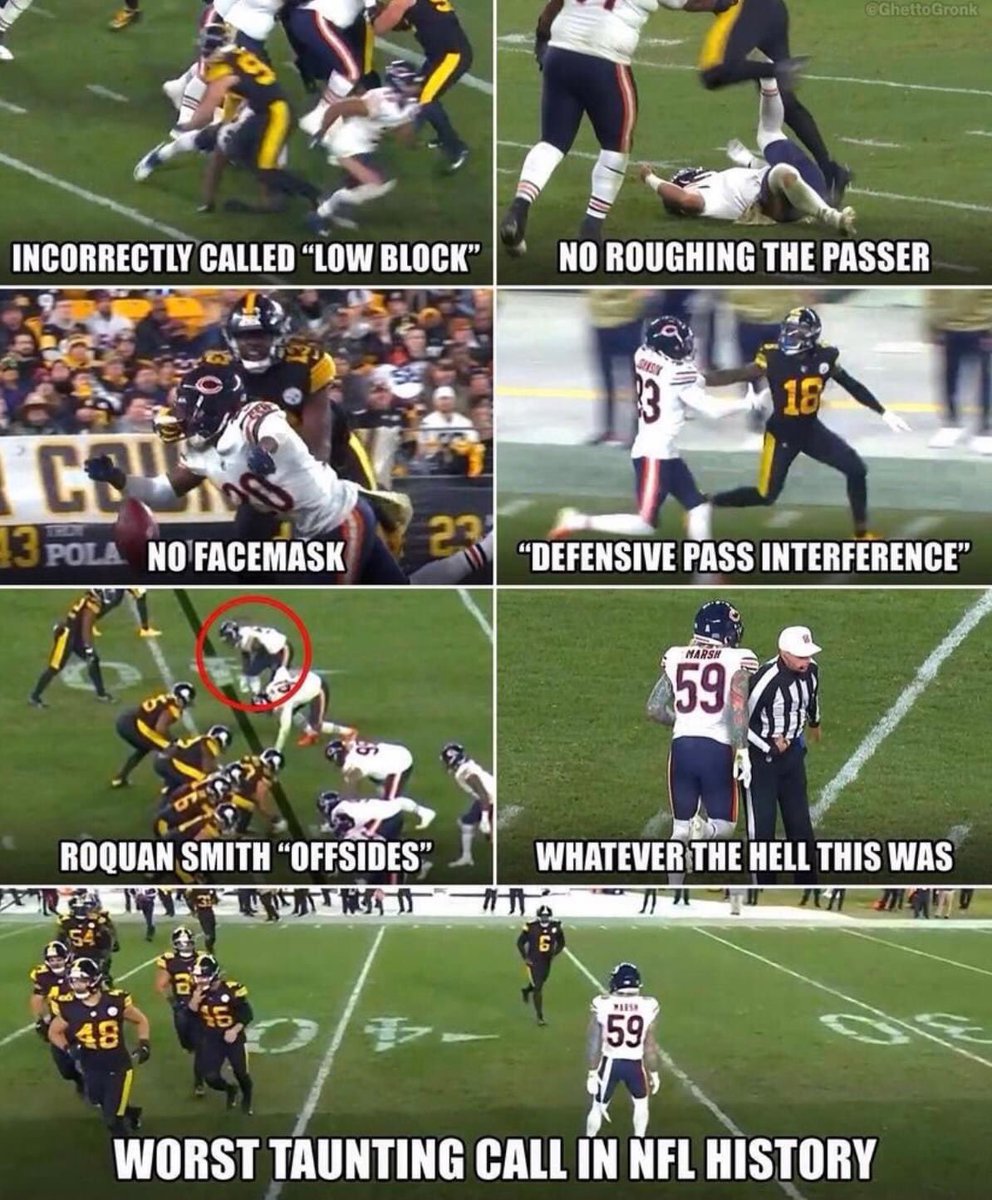 GoldErrrthang's tweet photo. @NFLOfficiating @ChicagoBears @NFL #MondayNightFootball #NFL Refs https://t.co/13EIPaqzpJ