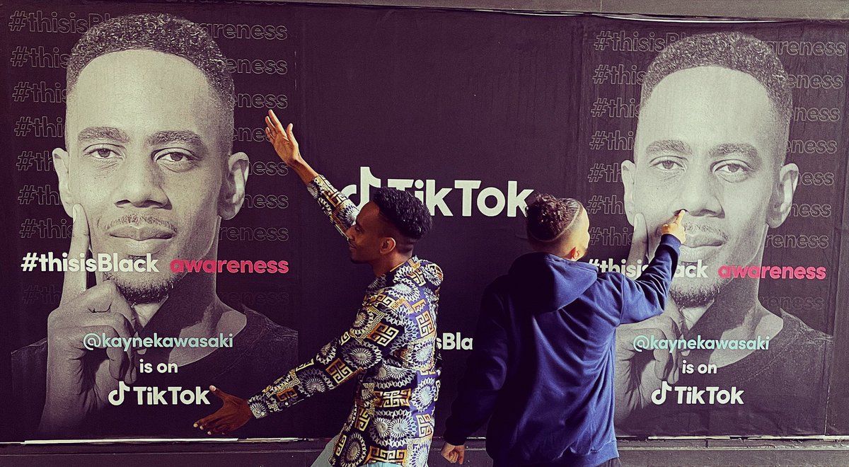 Shout out to <a href="/kaynekawasaki/">Kaynekawasaki</a>
for his #ThisIsBlack Awareness
<a href="/tiktok_uk/">TikTok UK</a> billboards across the UK!

Check Out &amp; Follow his page
for all things UK #BlackHistory

✊🏽🖤