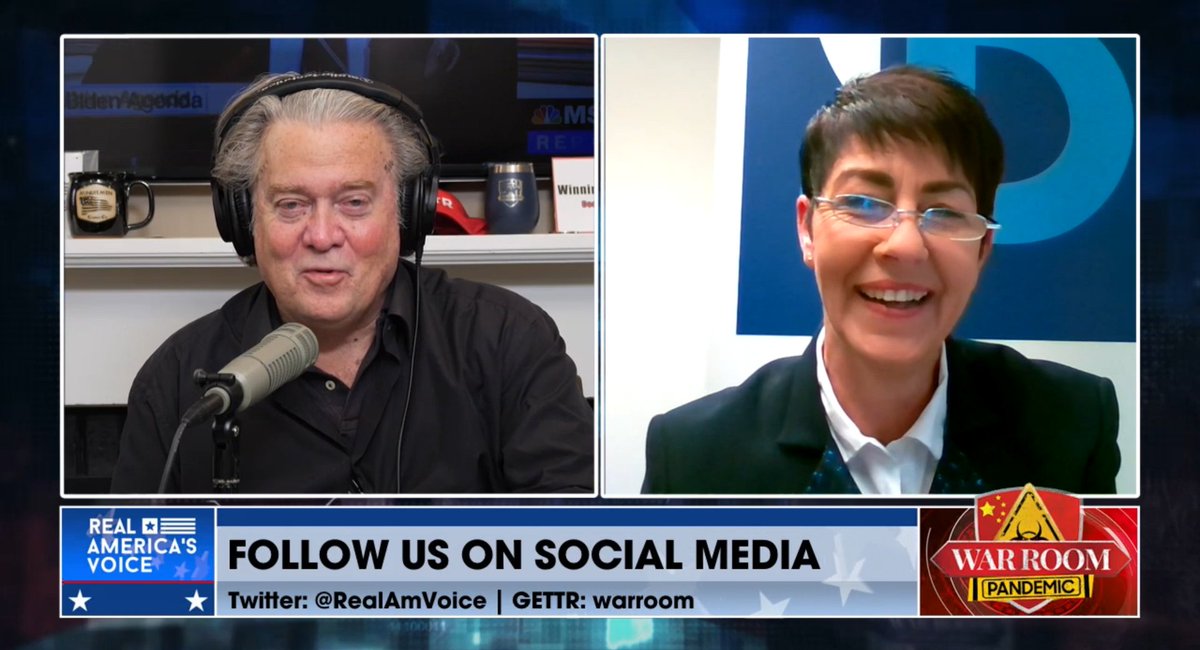 🇺🇸|Yesterday I returned a 2nd time to #SteveBannon on #WarRoomPandemic. Thank you Steve, for letting me have the great opportunity to be a part of your powerful broadcast again! The complete conversation can be found here:  americasvoice.news/video/qy9ZXXCy… #NoGreenPass #NoVaccinePassports