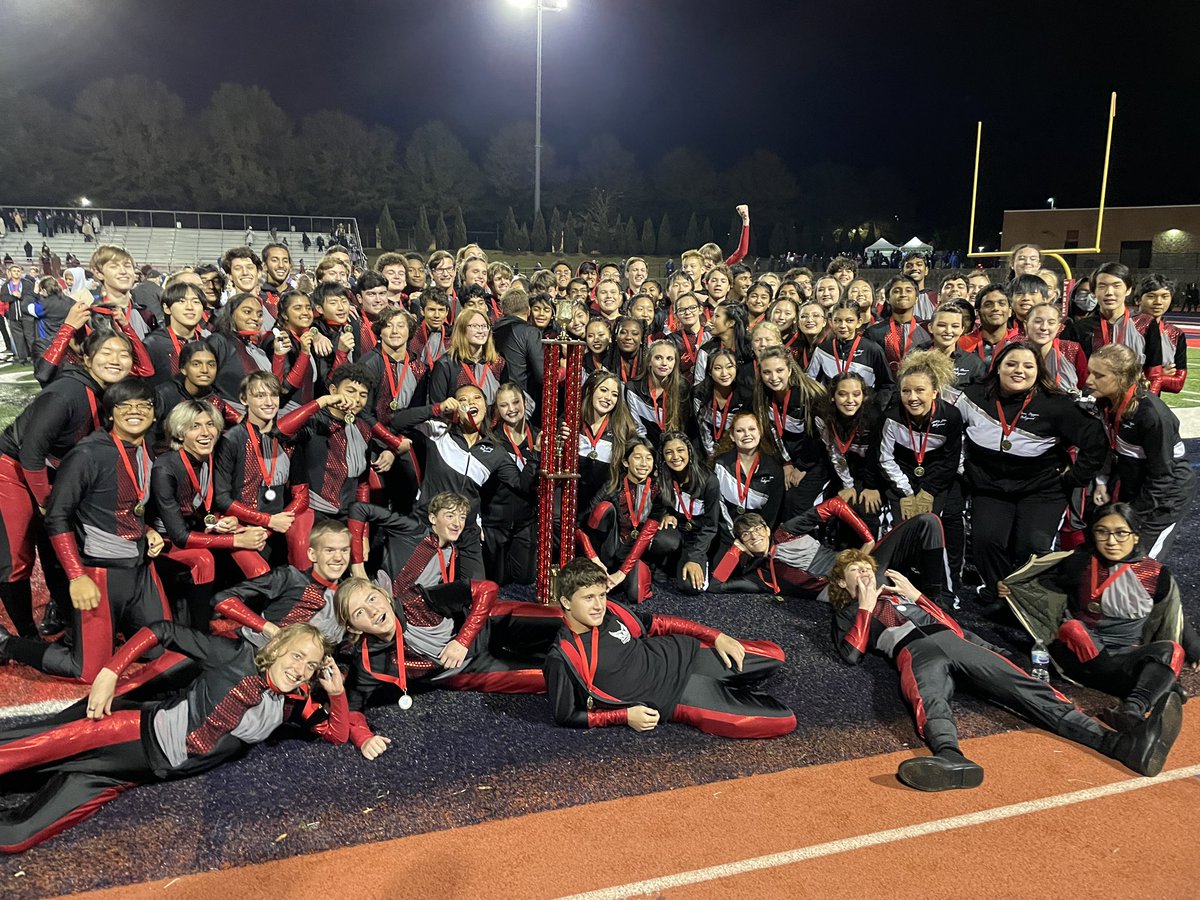 Grand Champions again at the White Columns Invitational! The band received superior ratings in all captions, 1st place for all captions in our class, 1st place score in our class, outstanding brass, outstanding musical performance, and Gold class Grand Champions! <a href="/SouthForsythHS/">SouthForsythHS</a>