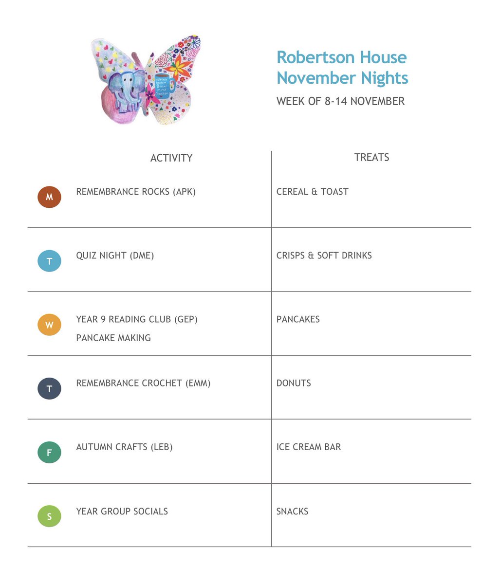 Robertson_Sed's tweet photo. November Nights - evenings of optional activities & snacks returns to the house #PostPrep 😊🦋⭐️ https://t.co/ZPB7zzyCHB