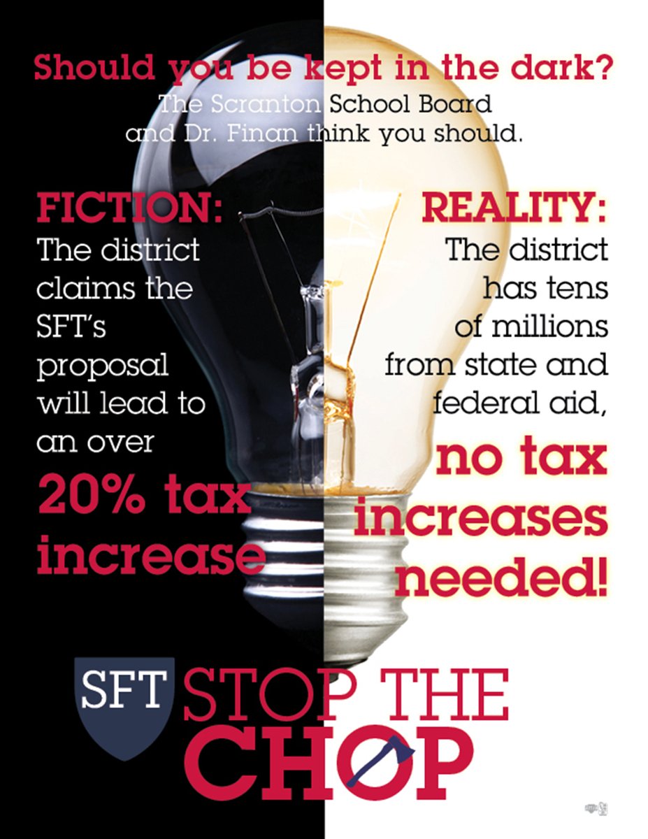 Should you be kept in the dark? The Scranton School Board and Dr. Finan think you should.
#SchoolsOurStudentsDeserve #FairContractNow #Strikesgiving