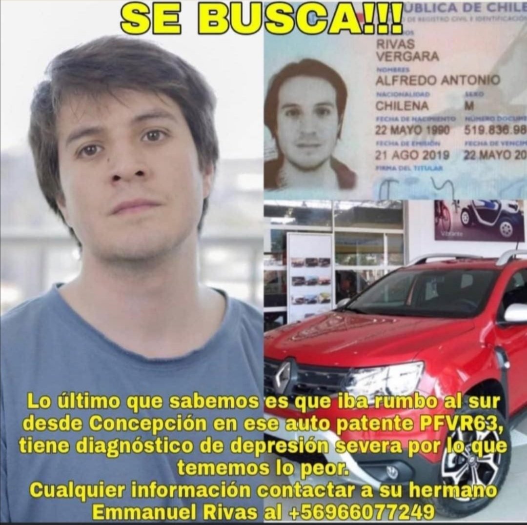 rodarol's tweet photo. Cualquier info es bienvenida!!
Pls #RT. #Chile #SeBusca https://t.co/L8k91QeMPb