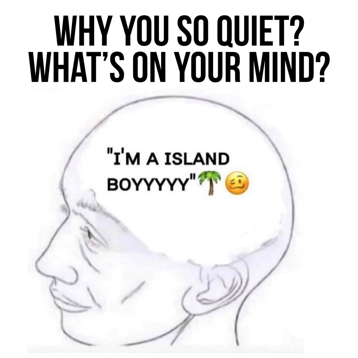 “Just trying to make it…” 🏝😂