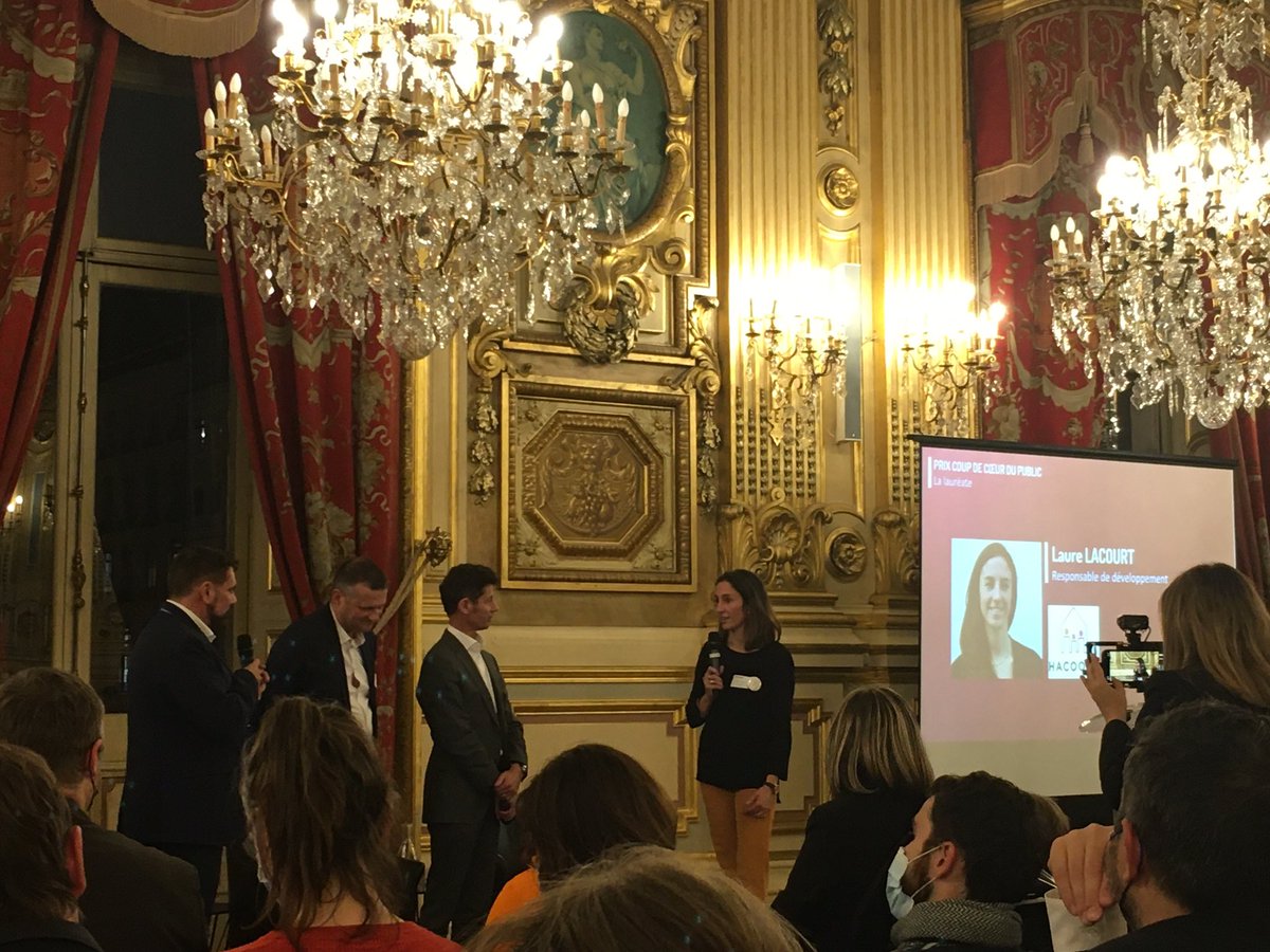 MarieLeclercB's tweet photo. #GPF2021 prix "Coup de cœur du public" remis à la SCIC #Hacoopa par @Caisse_Epargne : un projet d’habitat cooperatif, solidaire, intergenerationnel rendu possible aussi par un écosystème de financeurs de projets #ESS et à impact : @BanqueDesTerr, @franceactive, @CaissEpargneBPL https://t.co/QIA6Qv87t7