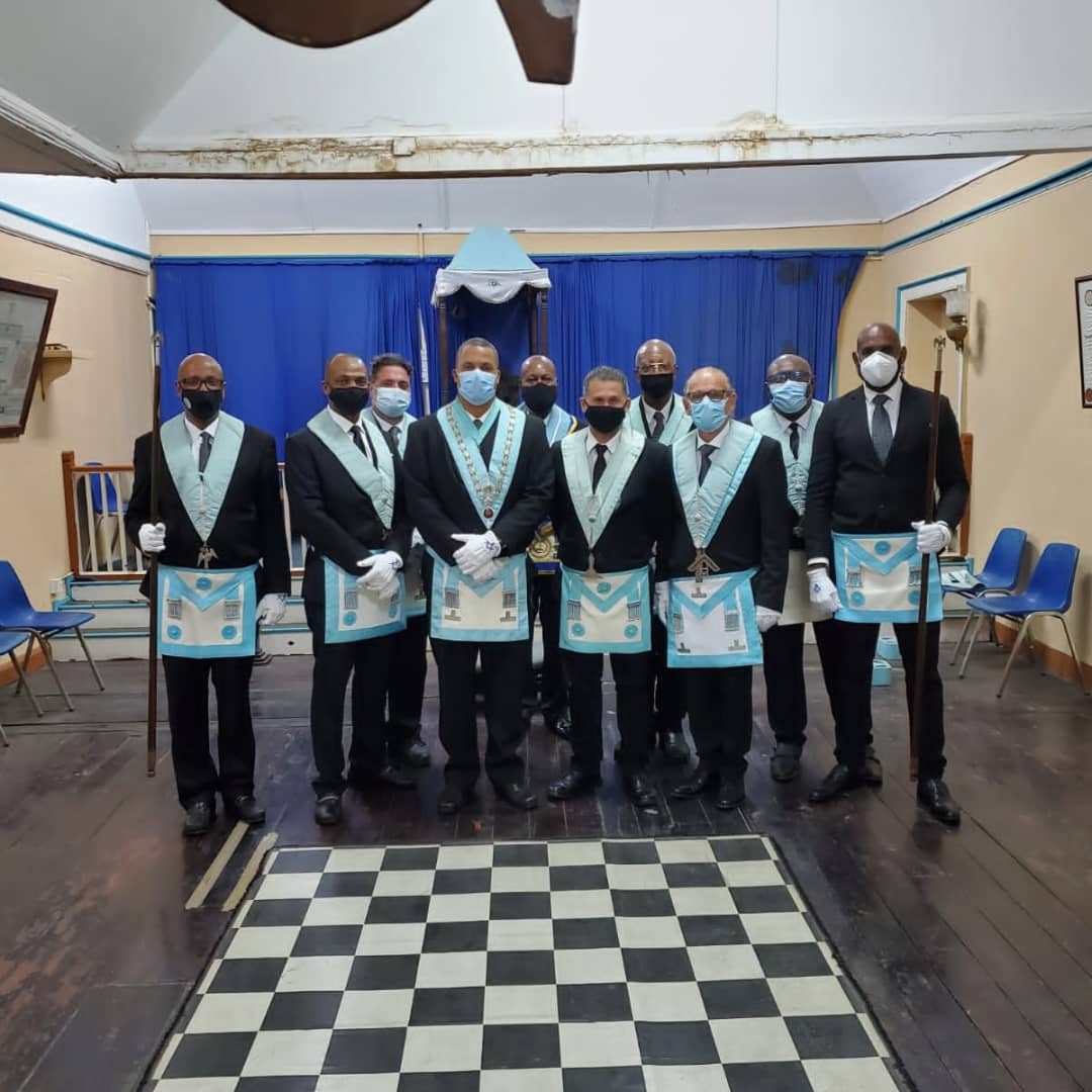 dglbec's tweet photo. Nov 6, 2021, St. George Lodge No. 2616 #StVincent held the Installation Ceremony of the new Worshipful Master, WBro. Damon Taylor. Among his officers for the year - SW Bro. Barry Defreitas, JW Bro. Edmund Jackson, SD Bro. Jay Brereton and JD Bro. Sunel John.
#Freemasonry
#DGLBEC https://t.co/KgSXOT2oB4