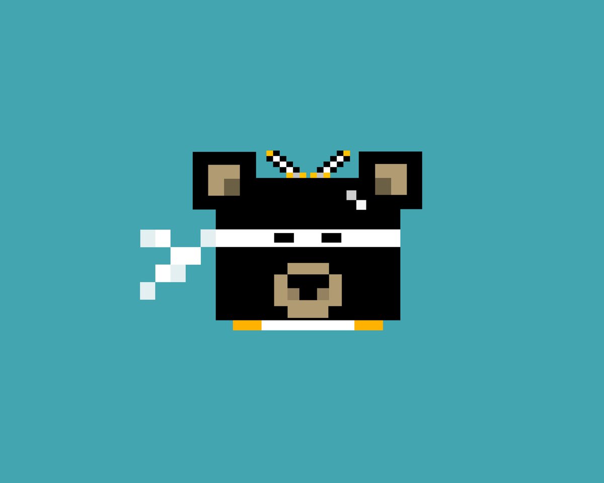 SquareBearNFT's tweet photo. SquareBear Original: Ninja Bear 🥷🐻🔥🔥

*SNEAK PEAK* RARE ☘️

#squarebear #squarebearnft #ninjabear #cryptocurrency #CryptocurrencyNews #nft #bear #rare #explorepage #digitalart https://t.co/eMAoKQZukf