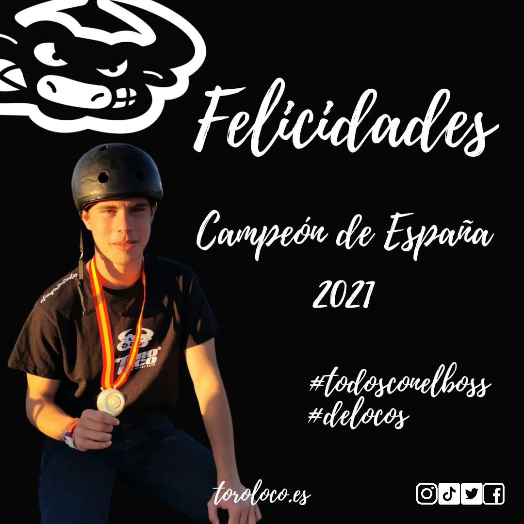 ToroLocoED's tweet photo. #AbelMorales se proclamó Campeón de España 2021🔝🔝🔝

🥳🥳🥳Felicidades Campeón te lo mereces, por tu constancia, tu esfuerzo, tu pasión por este deporte🤘🤘🤘

#todosconelboss 
#delocos🤯🤯🤯 

#rolleragressive #roller #energy #drinks #sports #sportlife #campeonatodeespaña https://t.co/vaUBuoFZ54