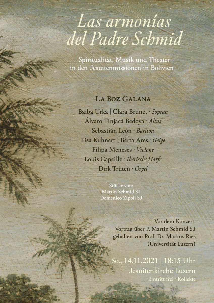 labozgalana's tweet photo. Our next concert with baroque music from the Jesuit missions of Bolivia in the magnificent Jesuitenkirche in Lucerne https://t.co/g9poqU9vuZ