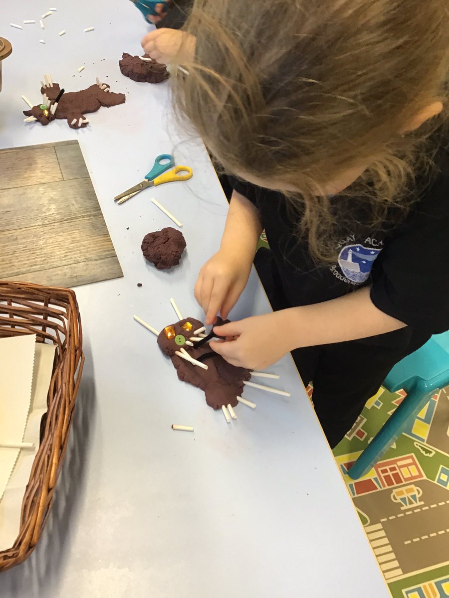 QuayAcademy's tweet photo. We have been looking very closely at the Gruffaloโs features and representing them with these play dough creations. We sang our song to help us remember.
#hiseyesareorange #histongueisblack #creativemasterpieces
@EYFSDRET1 @QuayPrincipal https://t.co/HLUFpoIT1l