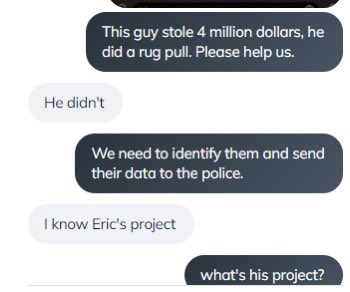 theTopGonk's tweet photo. @rivetted_nft @OfWudan I think this is pretty damning no?  Now @OfWudan is saying this Eric had nothing to do with it after verifying that his project was @TheTokyoTen?  Sus af. https://t.co/vzXpQgsJOc