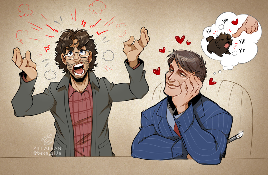 beanyzilla's tweet photo. The only reason rude Mister Graham made it to Episode 2 is because the dapper cannibal fancies him 🤣❤️ #Hannibal https://t.co/slFCxdYbYt