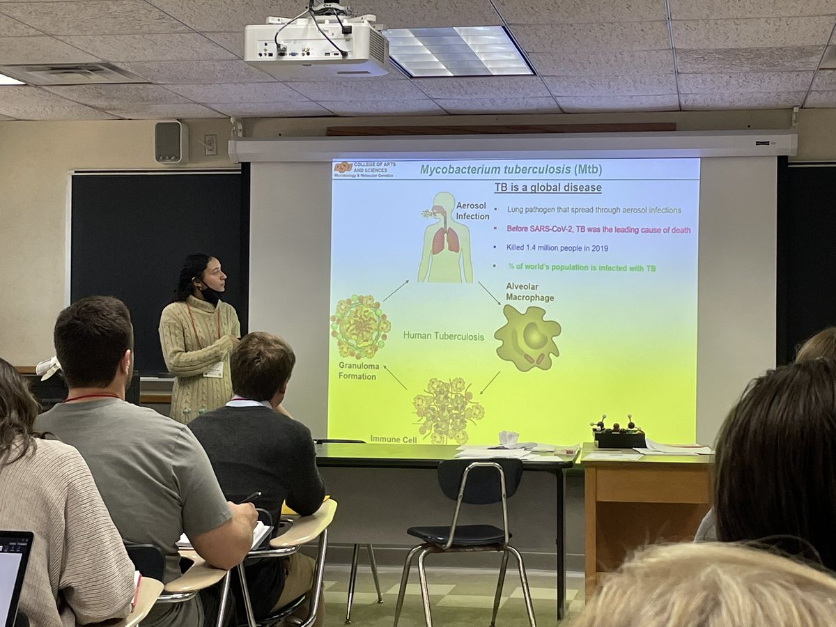 MitraLab2's tweet image. Very proud of my students Novi &amp;amp; Genesis for giving fantastic presentations at Oklahoma Academy of Sciences conference.