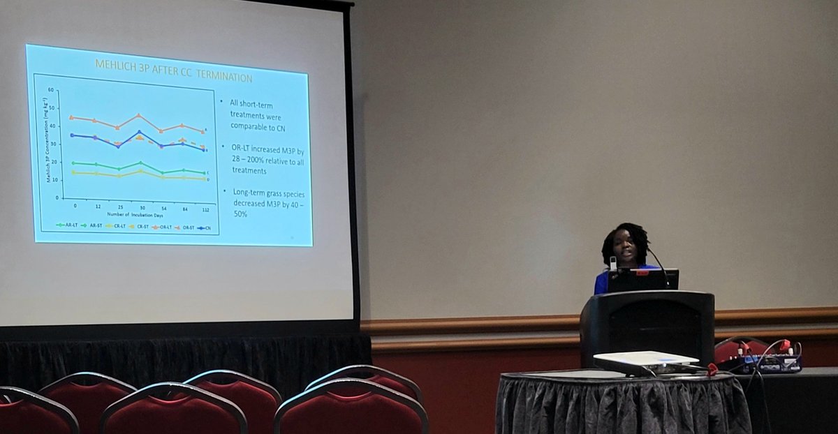 It was great presenting a talk on the impact of cover crop species management tenure on extractable phosphorus over time in at Salt Lake City #ACSmtg #acs2021 #postddoc #womenInag #WomenInSTEM #WaterConservation