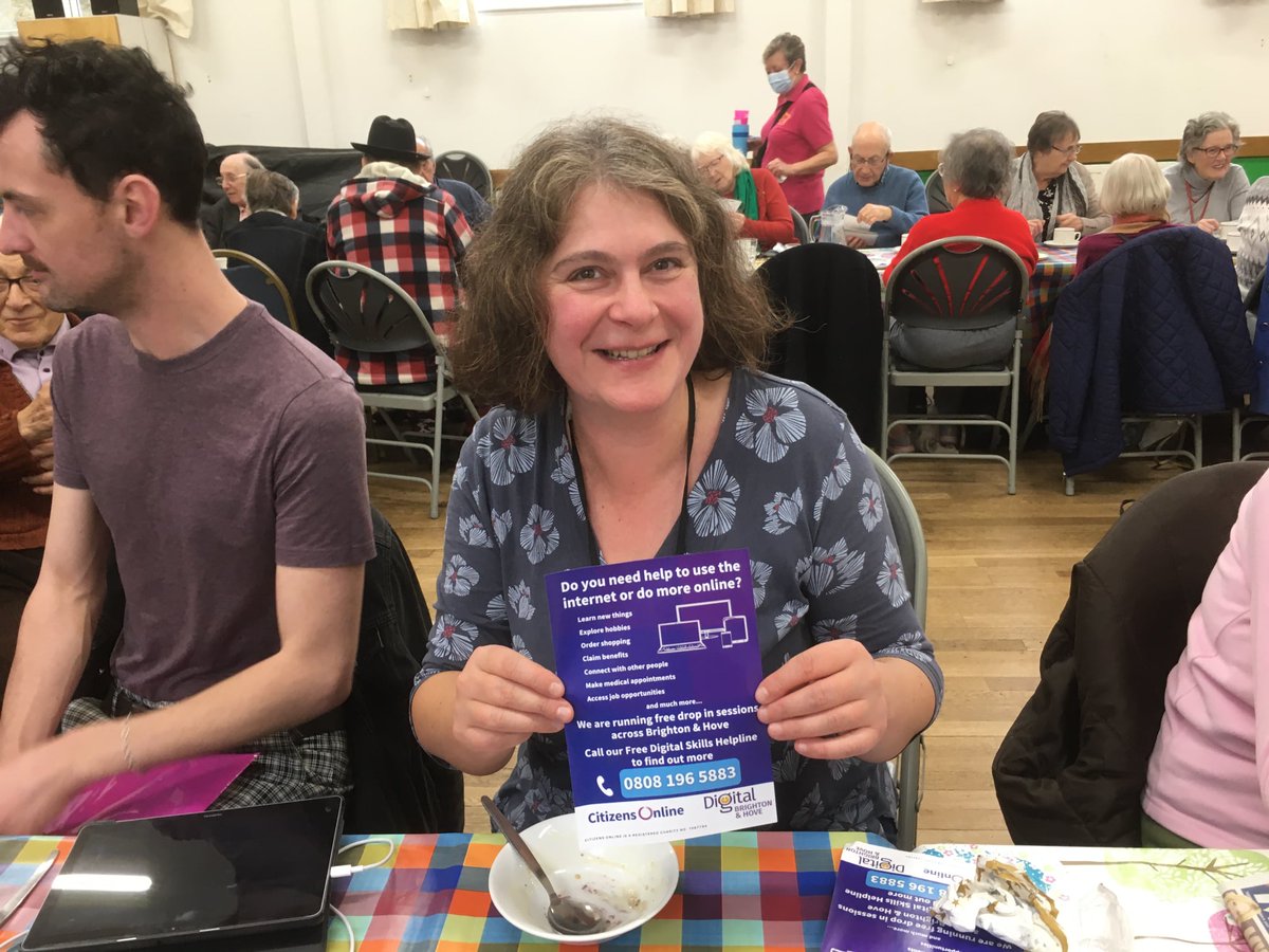 Lots of empty plates! Thanks all you wonderful volunteers. Visit from 
<a href="/albioninthecomm/">AITC</a>
 talking about the signs of cancer &amp; how the pandemic has reduced the number of referrals. A visit too 
<a href="/DigiBTN_Hove/">DigitalBrightonHove</a>
 we are hoping to work with them to connect isolated people #Community