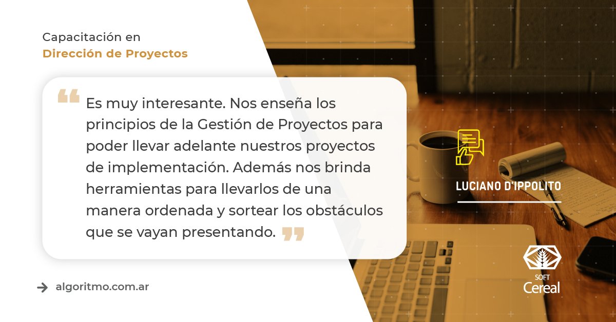 AlgoritmoCereal's tweet photo. ¡Apostamos a capacitarnos!
Gracias Luciano por compartir tu experiencia con la capacitación en Dirección de Proyectos brindada por era project management
.
.
.
.
.
#algoritmo #software #rosario #cereal #SoftCereal #argentina #sistema #capacitacion #training https://t.co/wcV5Ht5Cfe
